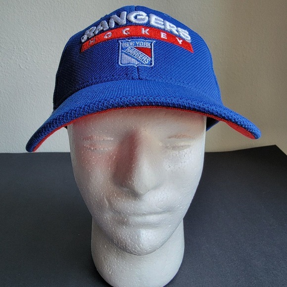 EUC New York Rangers Adidas Size Small Medium‎ Baseball Hat Cap Blue Fitmax - Picture 1 of 8